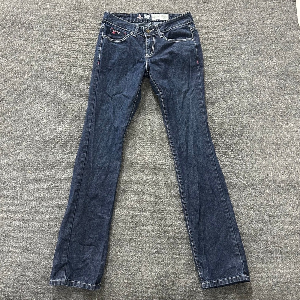LAPCO FR Jeans Womens Size 2 Tall Dark Wash Cotton Flame Resistant Bootcut Work